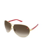 Christian Dior Dior Tiny - Ladybird Metal Aviator Sunglasses