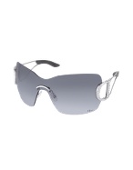 Christian Dior Diorly 1 - Swarovski Crystal Logo Rimless Shield Sunglasses