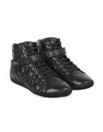 Sprint - Black Leather Cannage Sport Shoes