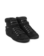 Sprint - Black Suede and Shearling Cannage Sport