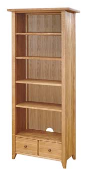Ardennes Tall Bookcase with 2 Drawers