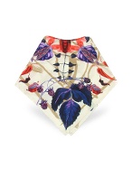 Christian Lacroix Feuille Kaleidoscope Printed Silk Square Scarf