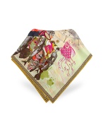 Pisces - Printed Silk Square Scarf