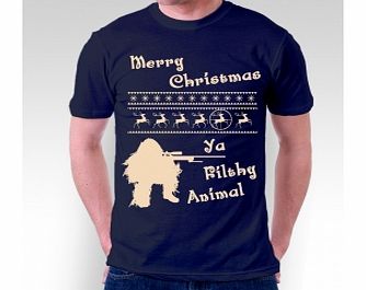 Christmas Filthy Animals Navy T-Shirt Large ZT