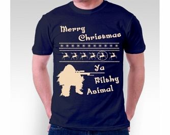 Christmas Filthy Animals Navy T-Shirt XX-Large