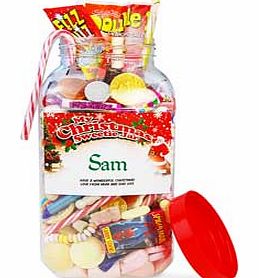 Christmas Retro Sweetie Jar Large