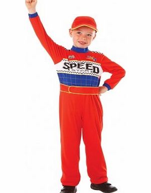 Christys Dress Up Speed Racing Driver with Cap Costume (3 - 5 Years)