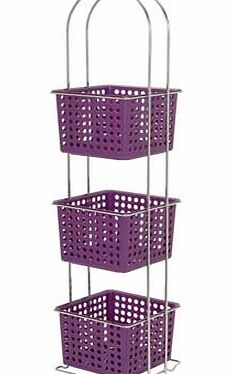 Chrome 3 Drawer Storage - Purple Fizz