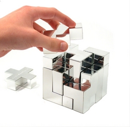 Chrome Bedlam Cube Puzzle