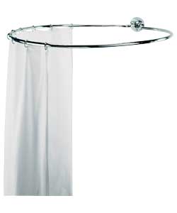 Chrome Finish Circular Shower Rail