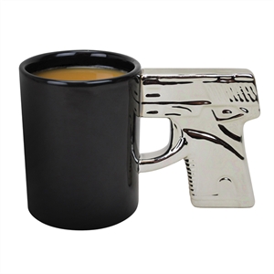 Chrome Gun Handle Mug