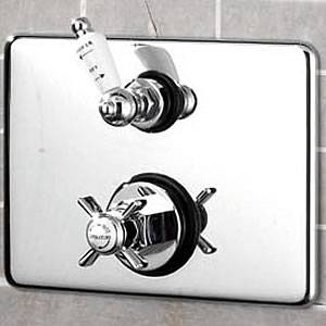 Chrome Traditional Twin Thermostatic Shower Valve