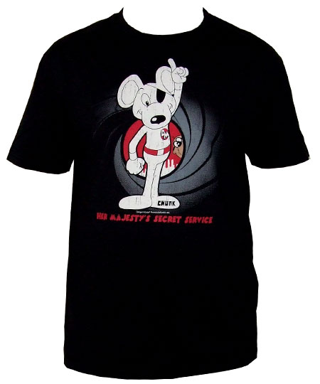 Chunk Danger Mouse HMS Service Black T-shirt