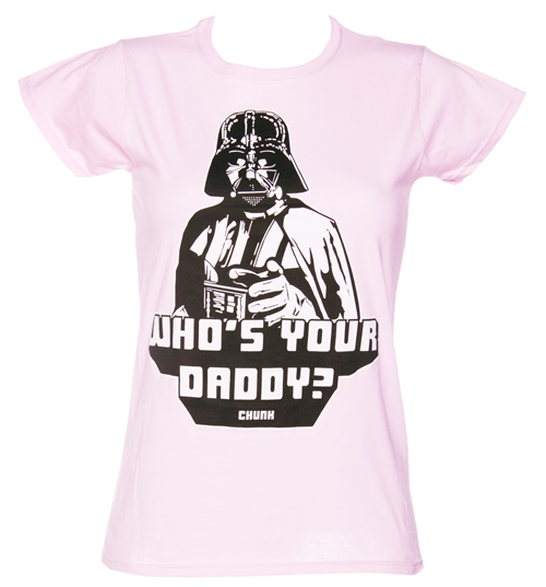 Ladies Pink Star Wars Whos The Daddy
