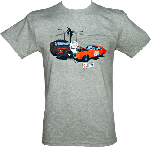 Chunk Men` General Lee V The A-Team TV Crash T-Shirt from Chunk