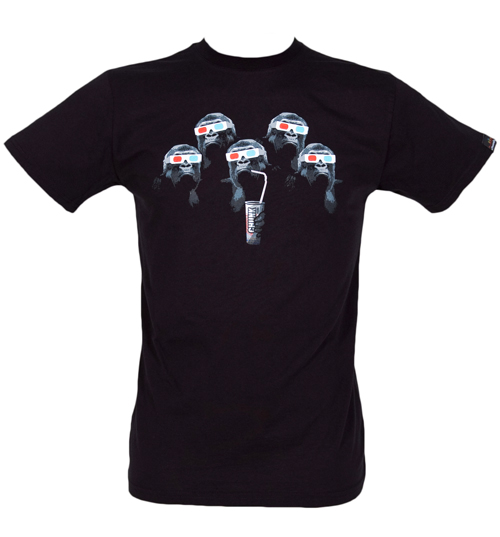 Mens 3D Apes Black T-Shirt from Chunk