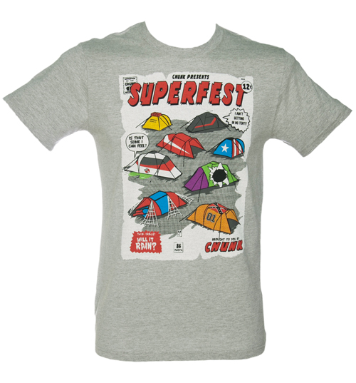 Chunk Mens Grey Marl Superfest T-Shirt from Chunk