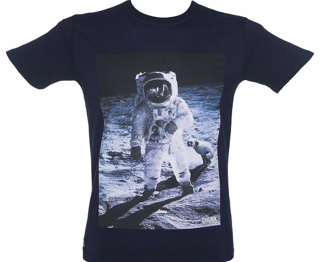 Mens Navy Pug Space Bomb T-Shirt from Chunk