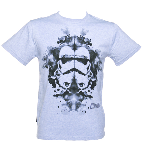 Mens Sky Blue Ink Blot Stormtrooper Star