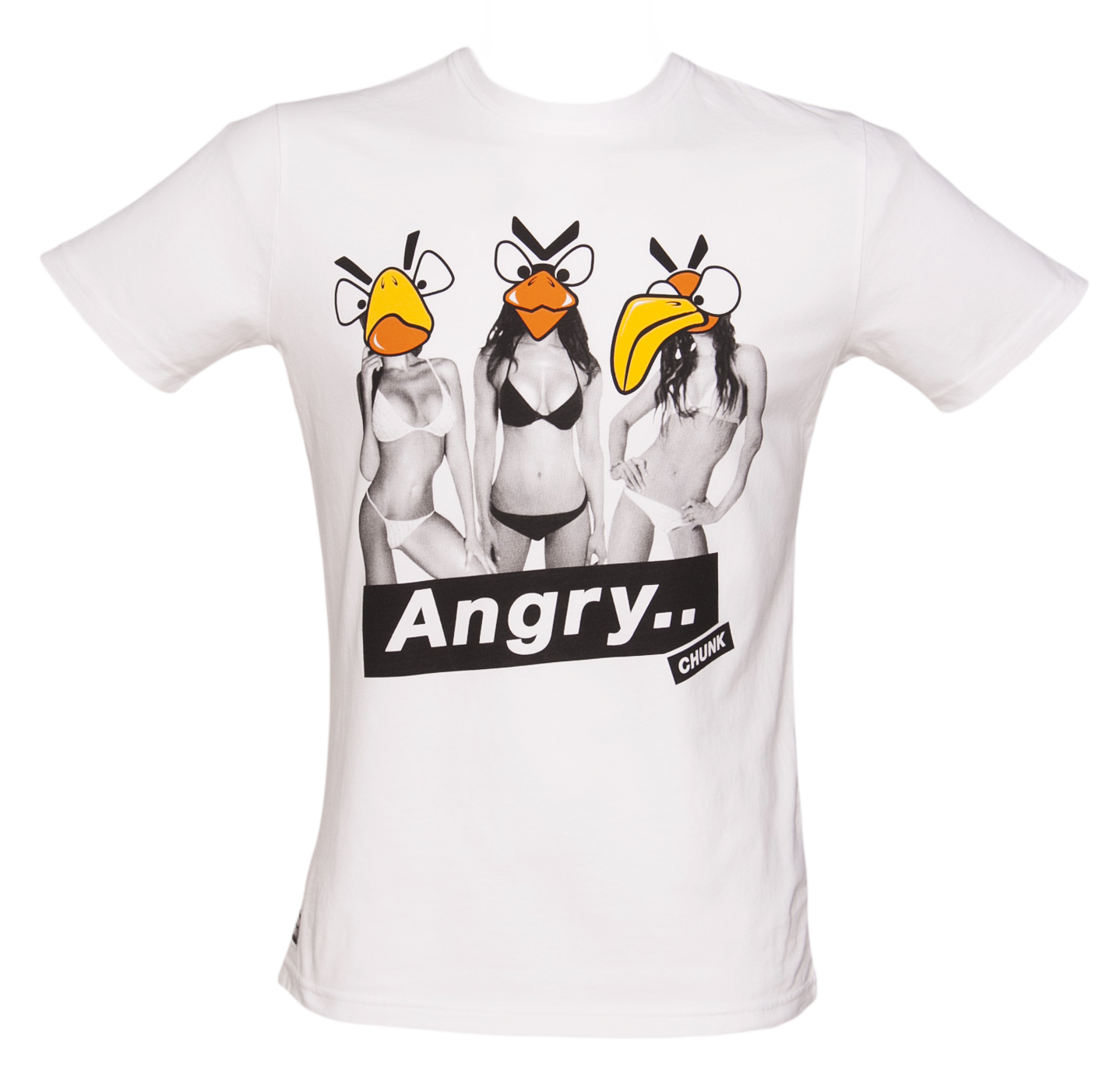 Chunk Mens White Angry Chicks T-Shirt from Chunk