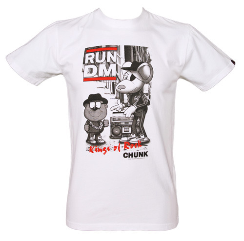 Chunk Mens White Danger Mouse DM Poster T-Shirt