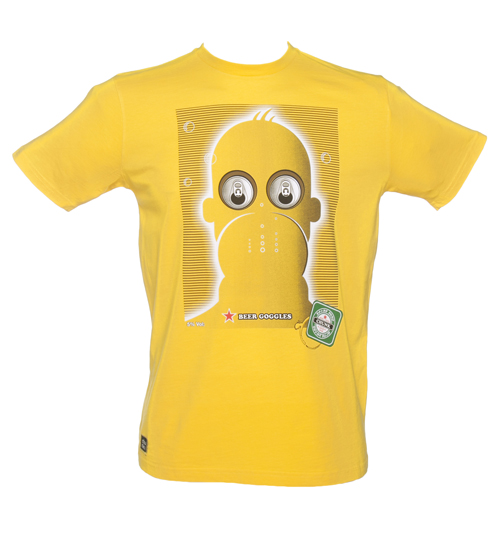 Chunk Mens Yellow Beer Goggles T-Shirt from Chunk