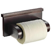 chunky Dark wood Toilet Roll Holder