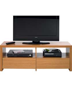 Chunky Oak Finish 2 Drawer TV Unit