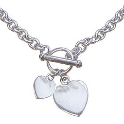 Heart Necklace Silver Heart Necklace Silver