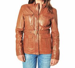 Chyston Leather Claudia cognac leather jacket