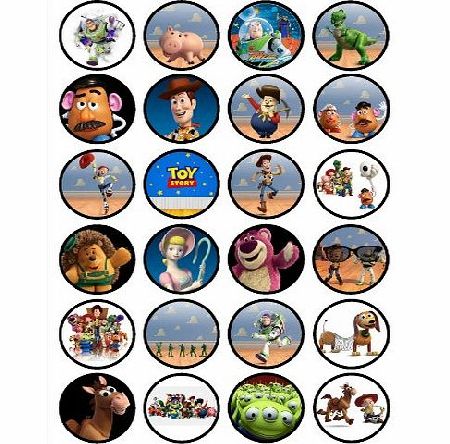 Cians Cupcake Toppers Toy Story Edible Wafer Rice Paper 24 x 4.5cm Cupcake Toppers/Decorations