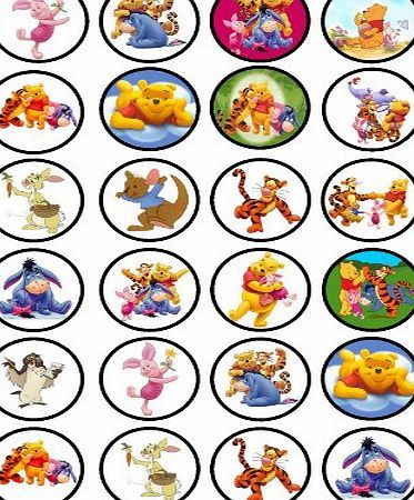 Cians Cupcake Toppers Winnie The Pooh Edible Wafer Rice Paper 24 x 4.5cm Cupcake Toppers/Decorations