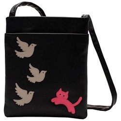 Ciccia Cat and Doves Across Body bag
