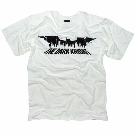 Batman Dark Knight Logo White T-Shirt