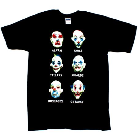 CID Batman Joker Thieves Masks Black T-Shirt