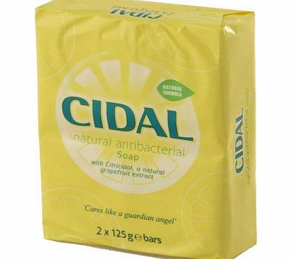 Cidal Natural Antibacterial Soap Twin Pack 2x125g