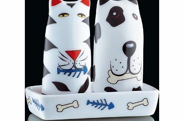 Cilio Cat and Dog Salt and Pepper Shaker Set Salt and