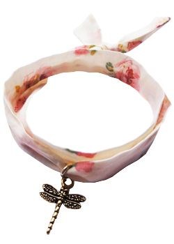 Cinderela B Liberty Print Rosa Fabric Wrap Bracelet with
