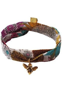 Cinderela B Liberty Print Susanna Fabric Wrap Bracelet with
