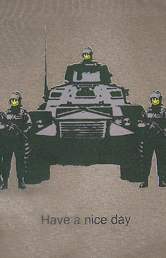 Banksy Have A Nice Day Mens T Shirt