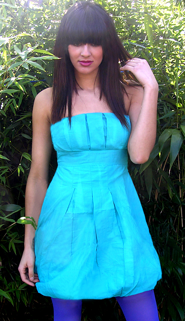 Cinema X G Heaven Turquoise 80ts Style Bubble Dress