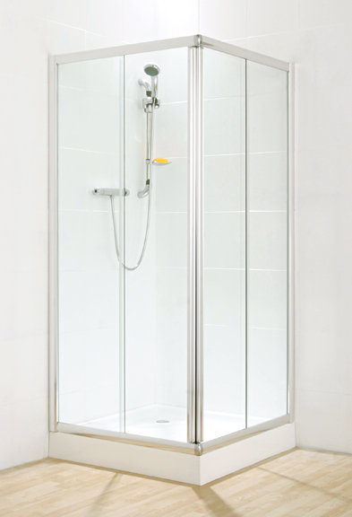 Cipini Cascata Corner Shower Enclosure  900x900 with Tray