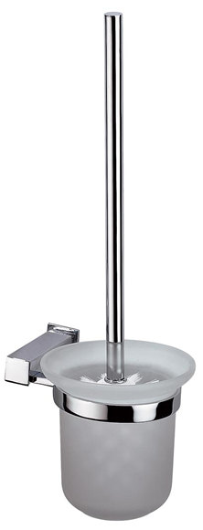 Cipini Cubeo Toilet brush and Holder Glass/Brass