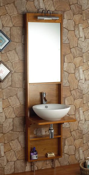 Cipini Uma Basin with stand light and mirror