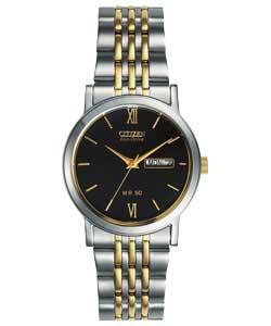Eco-Drive Gents Two Tone Bracelet Watch