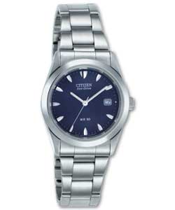 Gents Eco-Drive Stainless Steel Bracelet Watch
