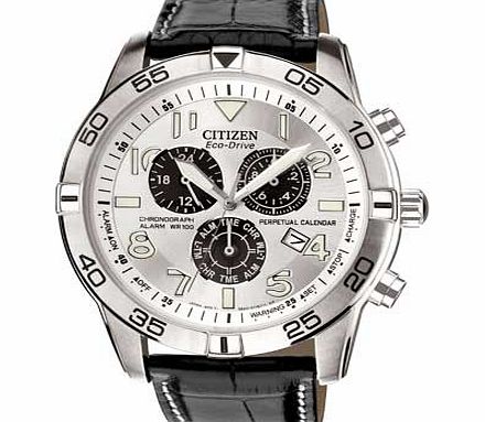 Citizen Mens Eco-Drive Perpetual Calendar Strap