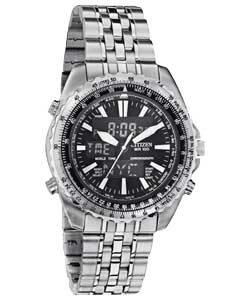 Mens World Time Bracelet Watch
