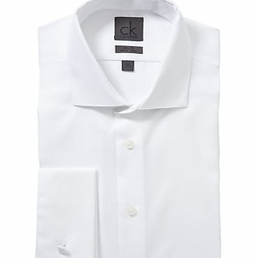 CK Calvin Klein Self Stripe Shirt, White