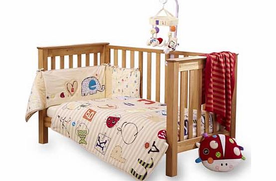 Clair de Lune Cot Bed Quilt and Bumper Set - ABC